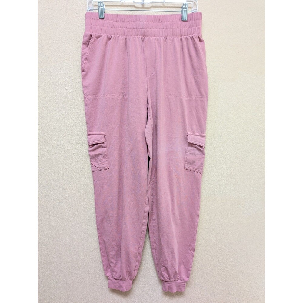 AnyBody Womens Cozy Cargo Jogger Pants with Pockets Light Mauve Size XST